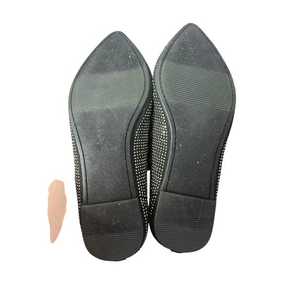 Torrid Rhinestone Embellished Knot Pointed Toe Ballet Flats Black Size 7WW - Picture 5 of 6